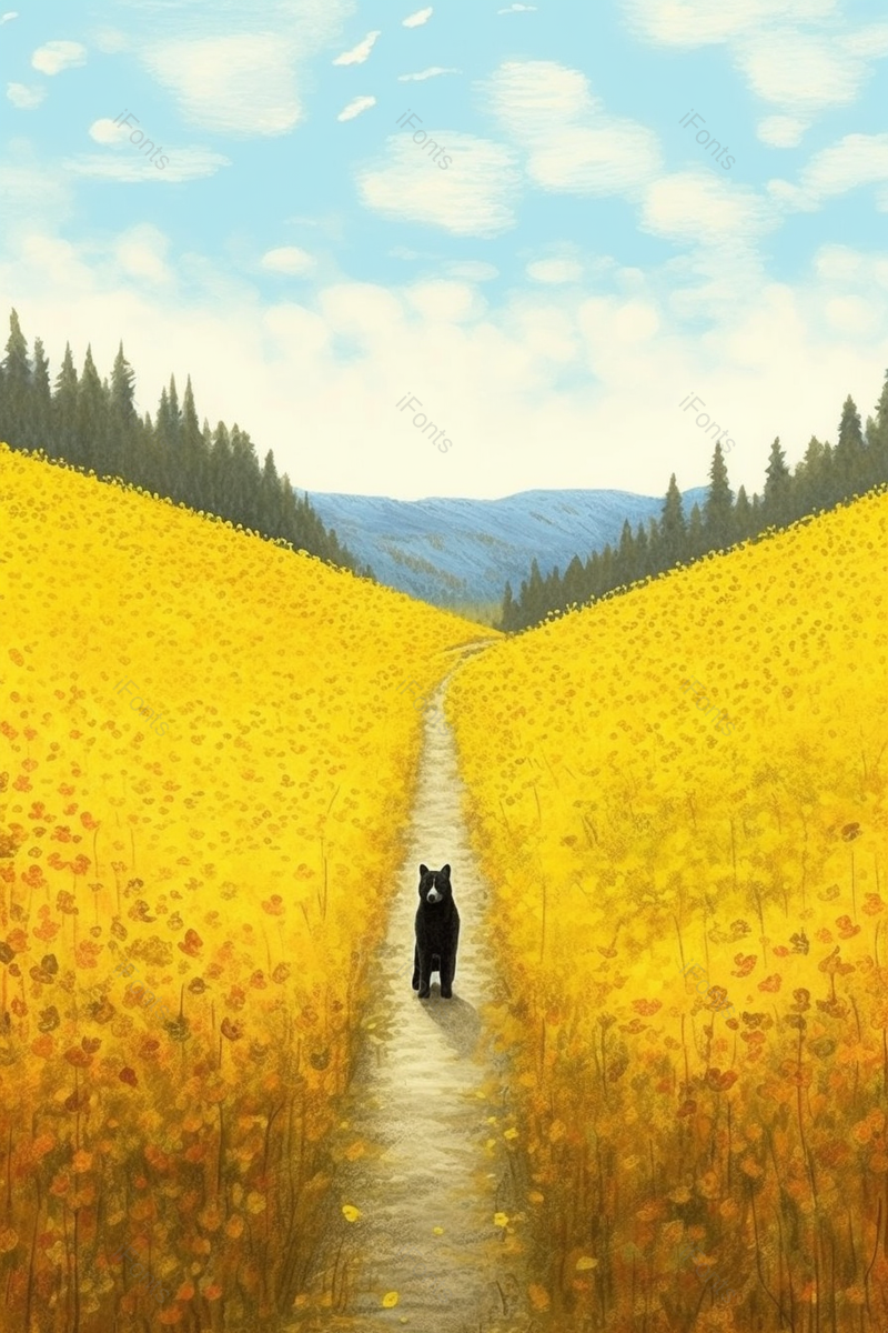 二十四节气金色花丛插画背景,插画/手绘图,插画/手绘图库,插画/手绘图下载,插画/手绘